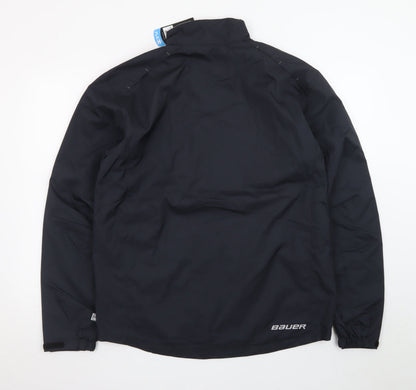 Bauer Men's Black Softshell Hockey Jacket Size S Windproof Water Resistant