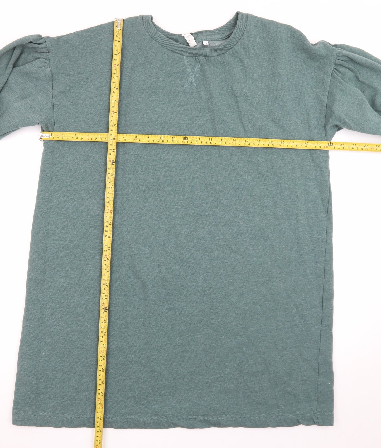 AND/OR Women’s Green Cotton T-Shirt Dress Size 20