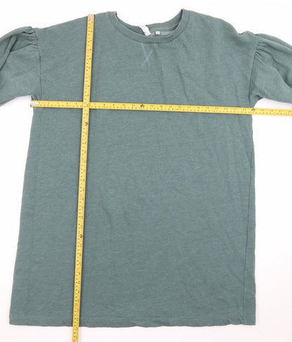 AND/OR Women’s Green Cotton T-Shirt Dress Size 20