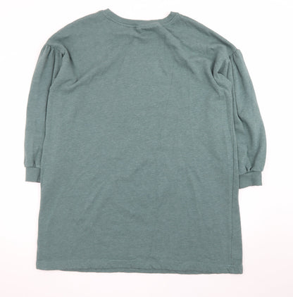 AND/OR Women’s Green Cotton T-Shirt Dress Size 20