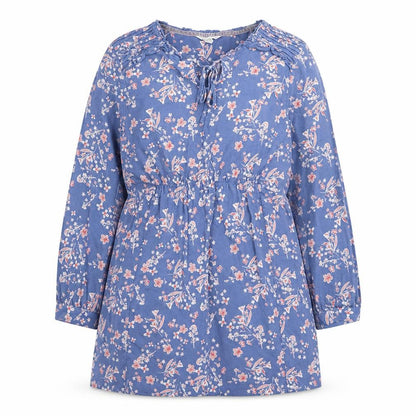 White Stuff Women Blue Floral A-Line Knee Length Dress Size 14