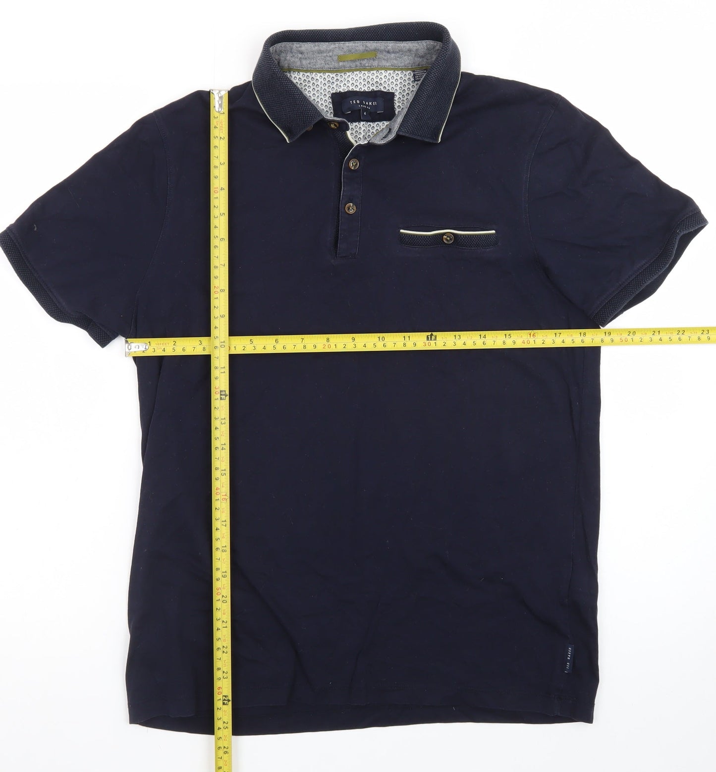 Ted Baker Men's Blue Cotton Polo Shirt Size L