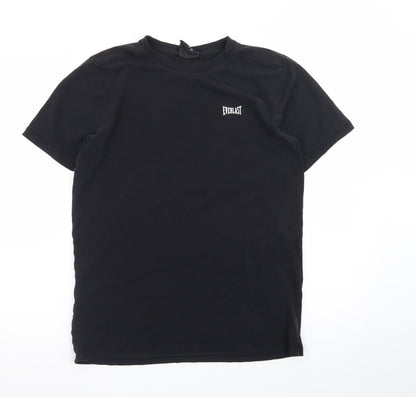 Everlast Men's Black Crew Neck Short Sleeve Cotton T-Shirt Size M