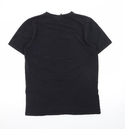 Everlast Men's Black Crew Neck Short Sleeve Cotton T-Shirt Size M
