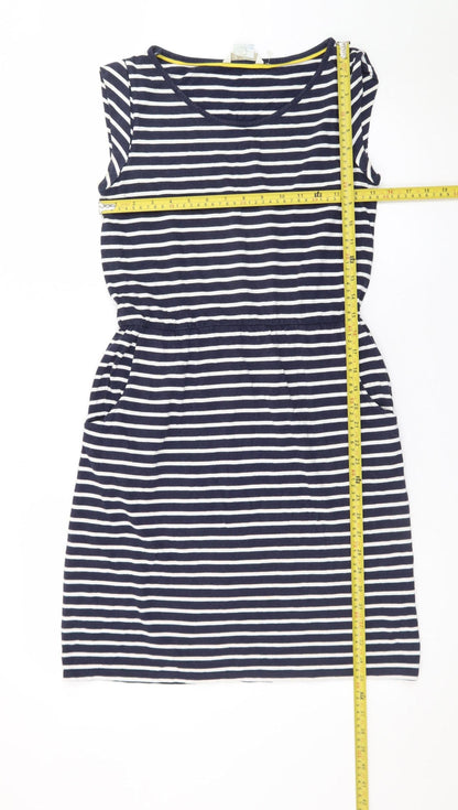 Boden Womens Blue Striped Cotton T-Shirt Dress Size 8