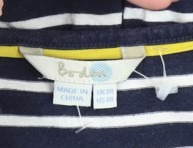 Boden Womens Blue Striped Cotton T-Shirt Dress Size 8