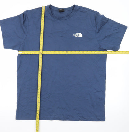 The North Face Men's Blue Graphic Logo Regular Fit Polo L