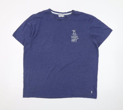 Saltrock Men's Blue Nautical Quote Graphic T-Shirt XL