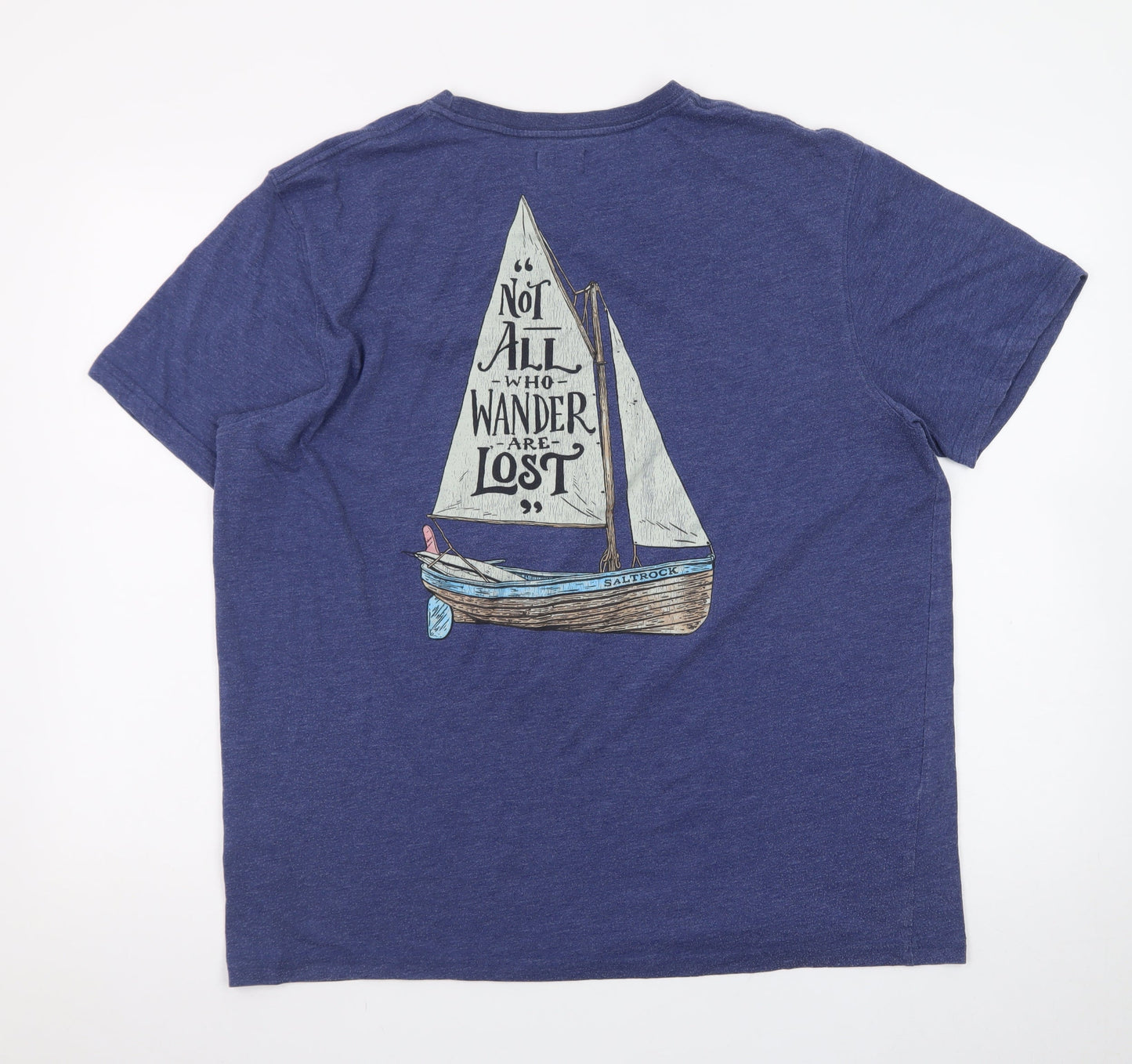 Saltrock Men's Blue Nautical Quote Graphic T-Shirt XL