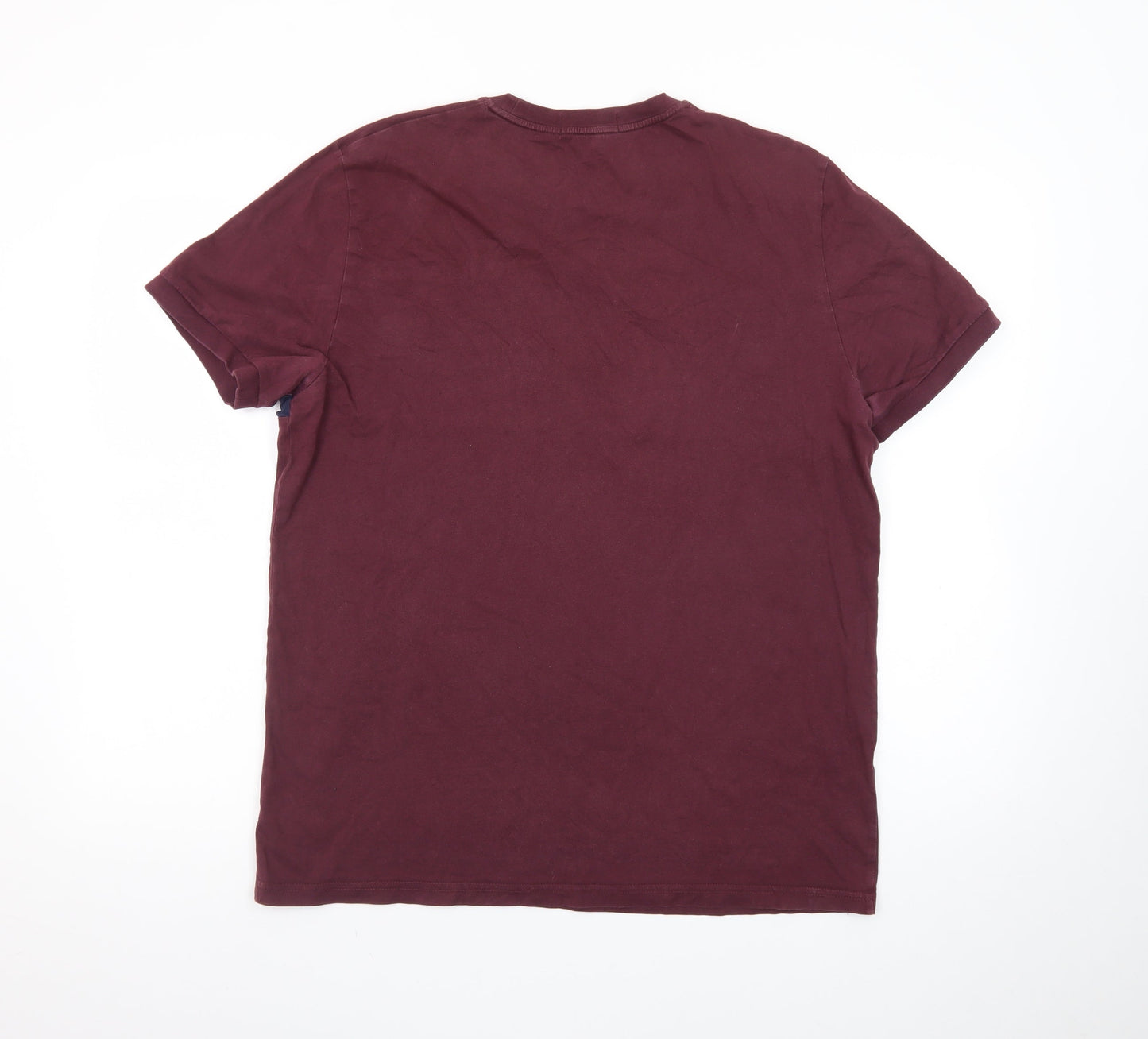 Fred Perry Men's Red Colourblock Logo T-Shirt Size L