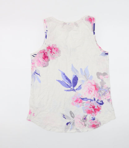 Joules Womens Multicoloured Floral Cotton Tank Top UK 12