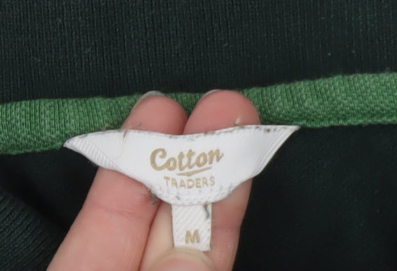 Cotton Traders Men's Green Short Sleeve Polo Shirt Size M