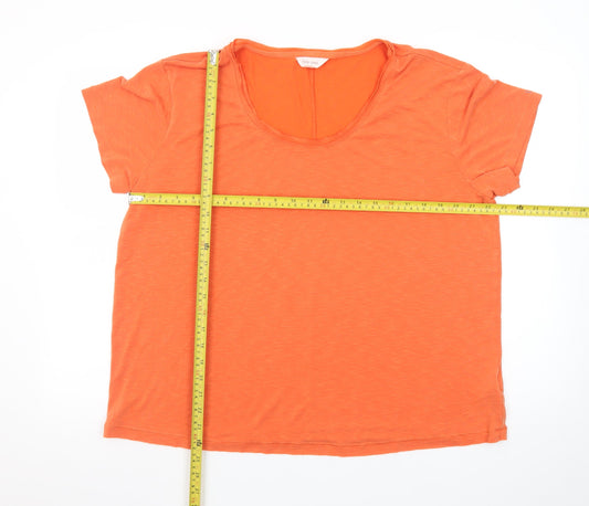 Marks and Spencer Per Una Women's Orange Size 20 Basic T-Shirt