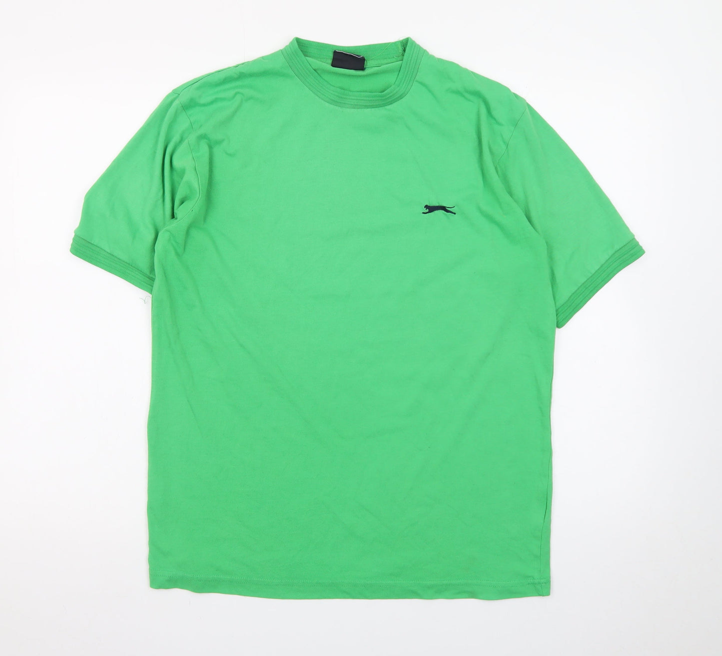 Slazenger Men's Green Cotton Crew Neck Short Sleeve T-Shirt M