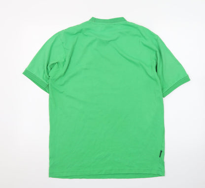 Slazenger Men's Green Cotton Crew Neck Short Sleeve T-Shirt M