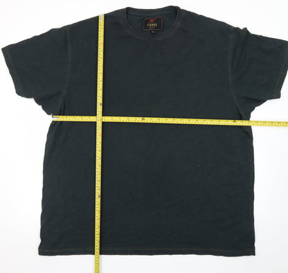 Forge Original Men's Black 4XL Crew Neck Cotton T-Shirt