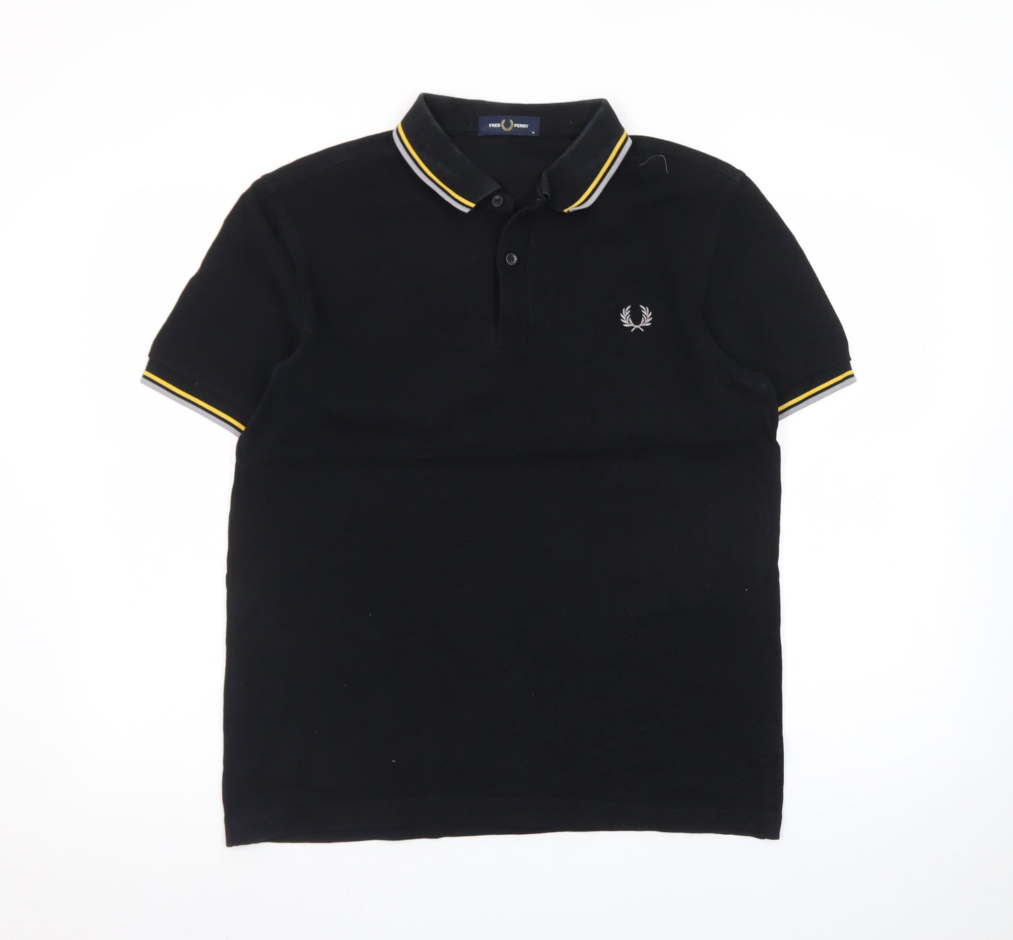 Fred Perry Men's Black M Slim Fit Cotton Polo Shirt