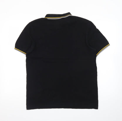 Fred Perry Men's Black M Slim Fit Cotton Polo Shirt