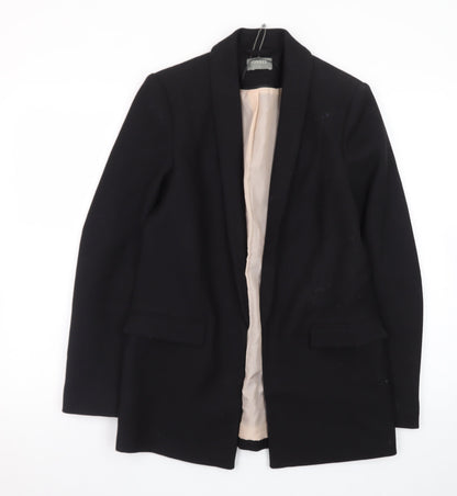 Oasis Women's Black Shawl Collar Long Blazer Size 8