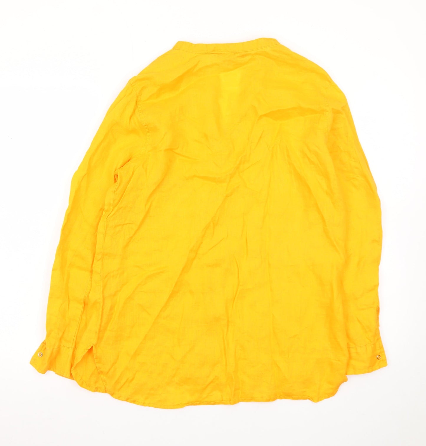 Dunnes Stores Women's Yellow Linen Tunic Blouse Size S