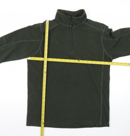 Ridgeline Mens Green Fleece Pullover Sweatshirt Small 1/4 Zip Outdoor