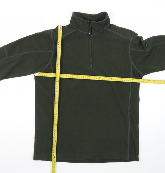 Ridgeline Mens Green Fleece Pullover Sweatshirt Small 1/4 Zip Outdoor