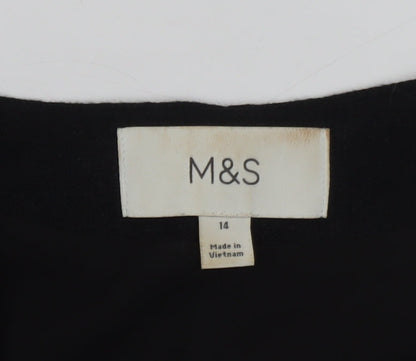 Marks and Spencer Women's Black Size 14 Suit Waistcoat Classic Lined