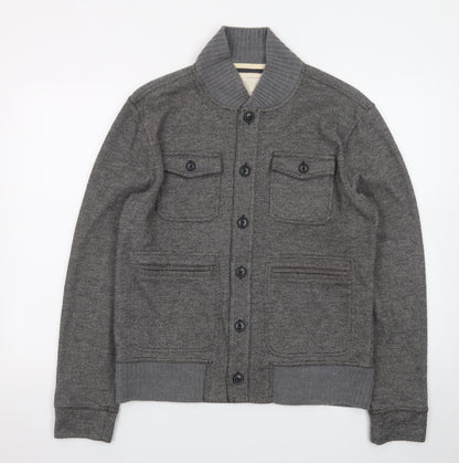 Banana Republic Men’s Grey Wool Blend Bomber Jacket M Heritage Collection