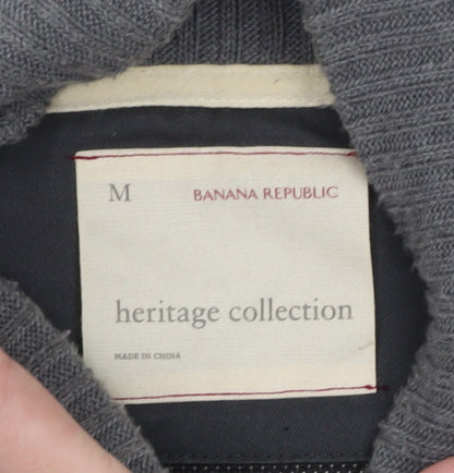 Banana Republic Men’s Grey Wool Blend Bomber Jacket M Heritage Collection