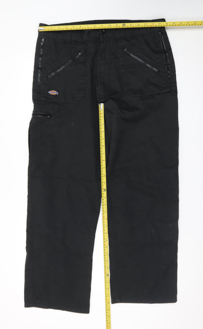 Dickies Men's Black 36 in Redhawk Cargo Work Trousers