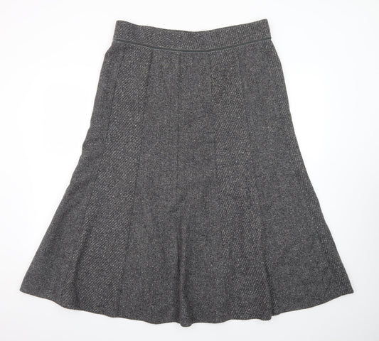 Marks and Spencer Women Grey A-Line Wool Silk Long Skirt Size 16