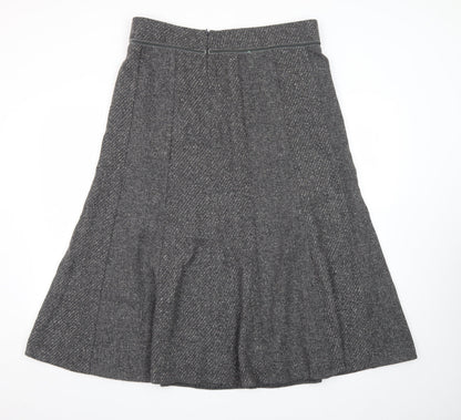 Marks and Spencer Women Grey A-Line Wool Silk Long Skirt Size 16