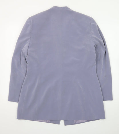 Jacques Vert Women's Lilac Single-Breasted Long Blazer Size 16