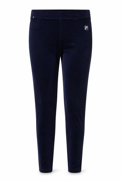 Fila Women's Blue Velour Leggings XL Sports Comfort Fit