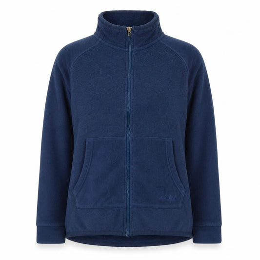 Weird Fish Womens Blue Fleece Full Zip Jacket Size 14