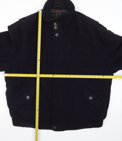 Marks & Spencer Men's Navy Wool Bomber Jacket L
