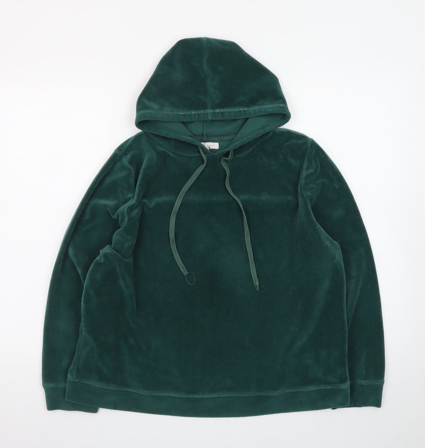 Deane & White Women Green Velour Pullover Hoodie Size M