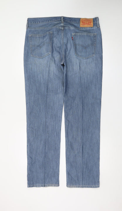 Levi's 514 Women's Blue Straight Denim Jeans W34 L30 Classic Fit