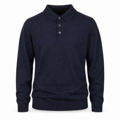 Skopes Men's Blue Collared Wool Henley Jumper M
