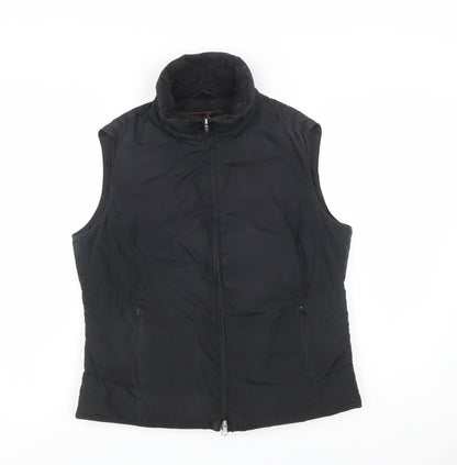 Marks and Spencer Women Black Puffer Waistcoat M Regular Fit