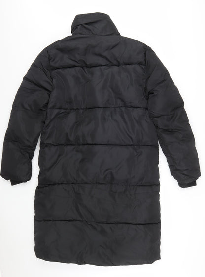 JIEYUFS Womens Black Long Puffer Coat XL Winter Quilted Jacket