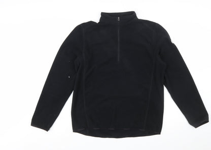 TOG24 Mens Black Fleece 1/2 Zip Pullover Sweatshirt Size M