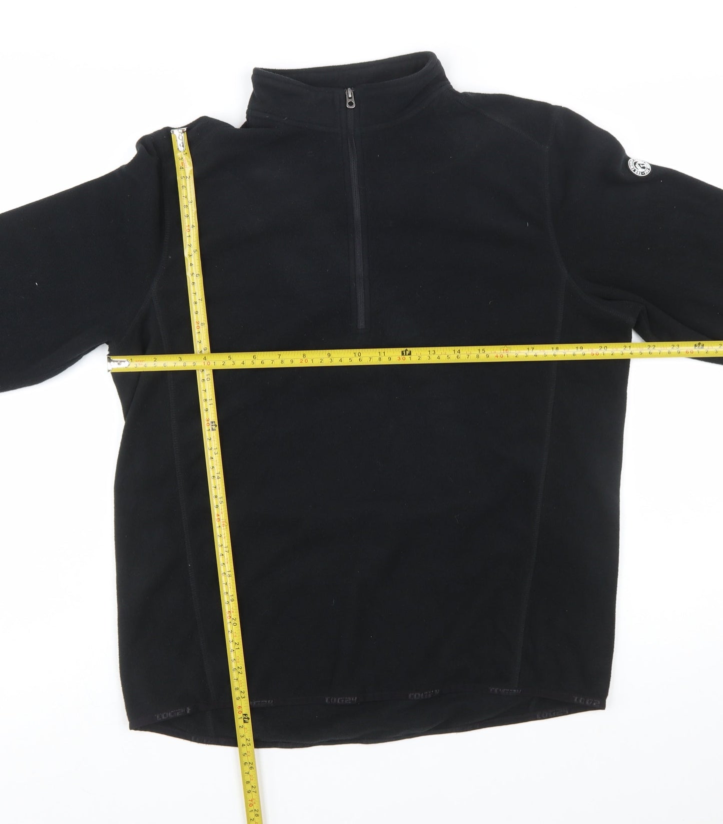 TOG24 Mens Black Fleece 1/2 Zip Pullover Sweatshirt Size M