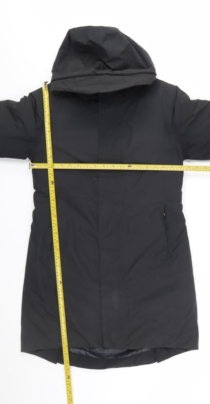 TOG24 Womens Black Long Puffer Coat Size 10 Hooded Winter Jacket