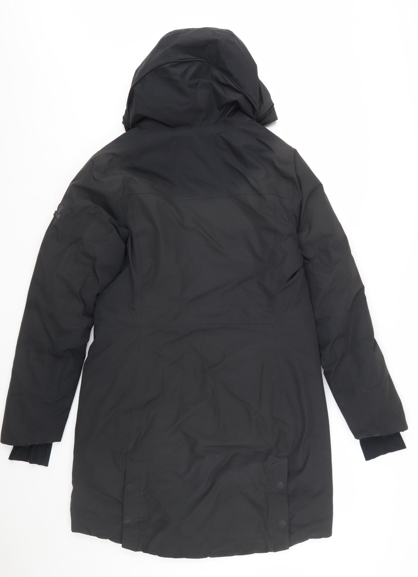 TOG24 Womens Black Long Puffer Coat Size 10 Hooded Winter Jacket