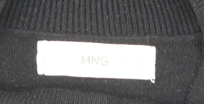 MNG Women's Black Crew Neck Knit Pullover Jumper Medium