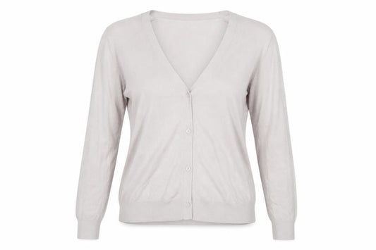 Uniqlo Women Beige V-Neck Long Sleeve Button Cardigan XL