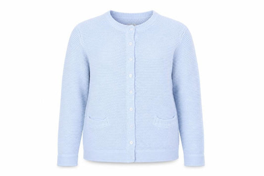 Poppy Womens Blue Size 16 Cotton Knit Cardigan Jumper