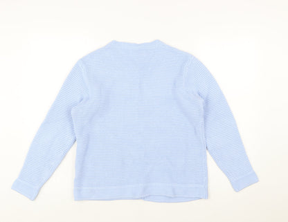 Poppy Womens Blue Size 16 Cotton Knit Cardigan Jumper