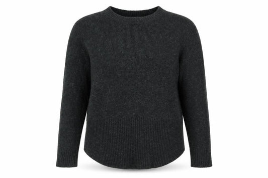 Pull & Bear Women Grey Wool Blend Crew Neck Pullover Jumper Size 12